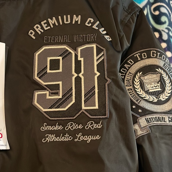 NWT Smoke Rose Red crop button down embroidered jacket - Picture 4 of 11